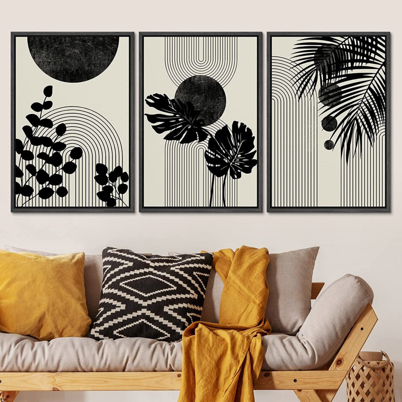 LARGE SIZE 28''X40'' Tropical canvas, beautiful 2024 tropical foliage, Farmhouse decor,minimalist,black & white